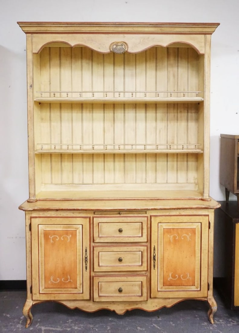 COUNTRY FRENCH PAINT DECORATED CUPBOARD (1 of 2)