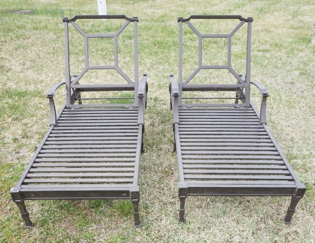 RESTORATION HARDWARE PATIO CHAISE LOUNGES (1 of 2)