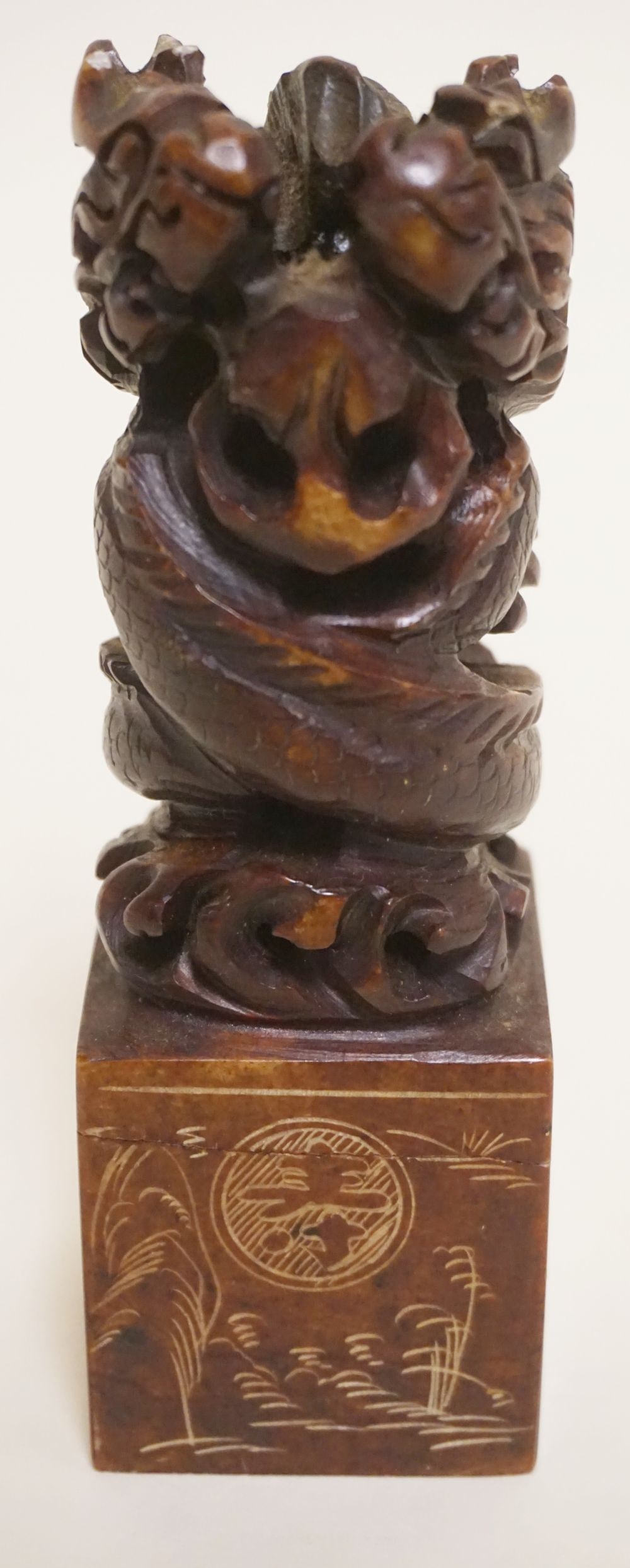 CARVED SOAPSTONE DRAGONS: CARVED SOAP STONE DRAGONS, APPROXIMATELY 5 IN H