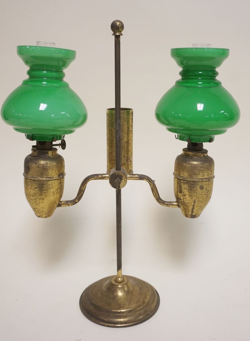 ANTIQUE MINIATURE DBLE STUDENT LAMP (1 of 5)