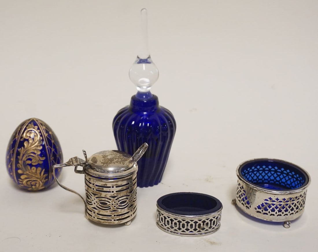 ASSORTED COBALT GLASS (1 of 4)
