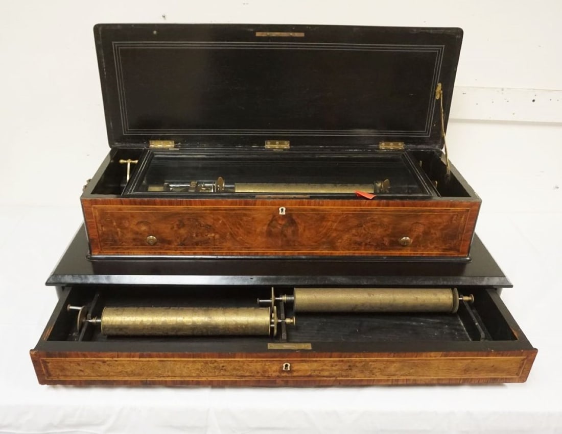 ANTIQUE SWISS CYLINDER MUSIC BOX (1 of 14)