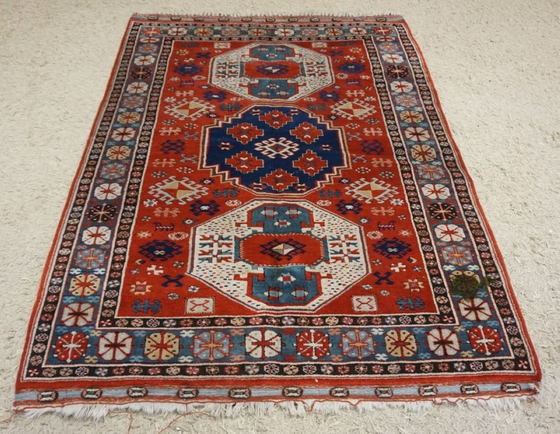 ANTIQUE PERSIAN THROW RUG (1 of 5)