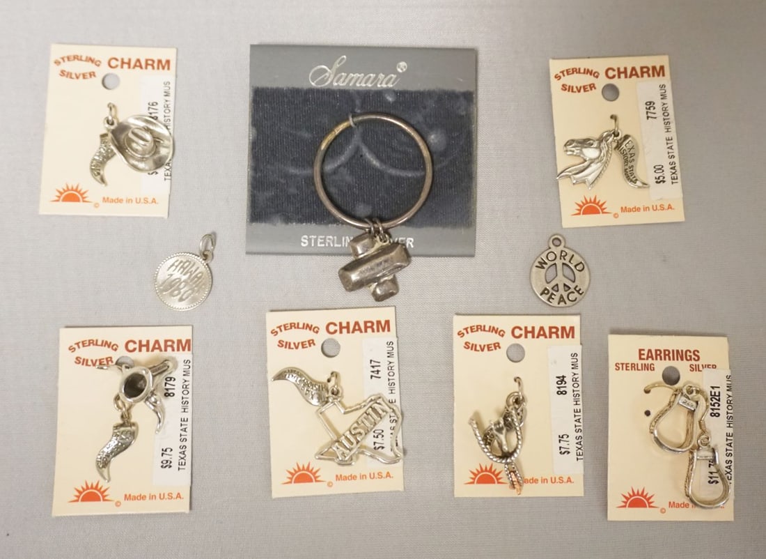 STERLING SILVER CHARMS: STERLING SILVER CHARMS INCLUDING SOUTHWESTERN