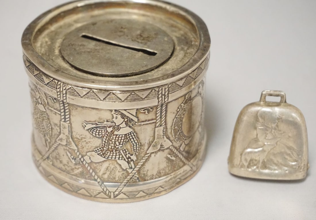 STERLING SILVER BANK & RATTLE (1 of 5)