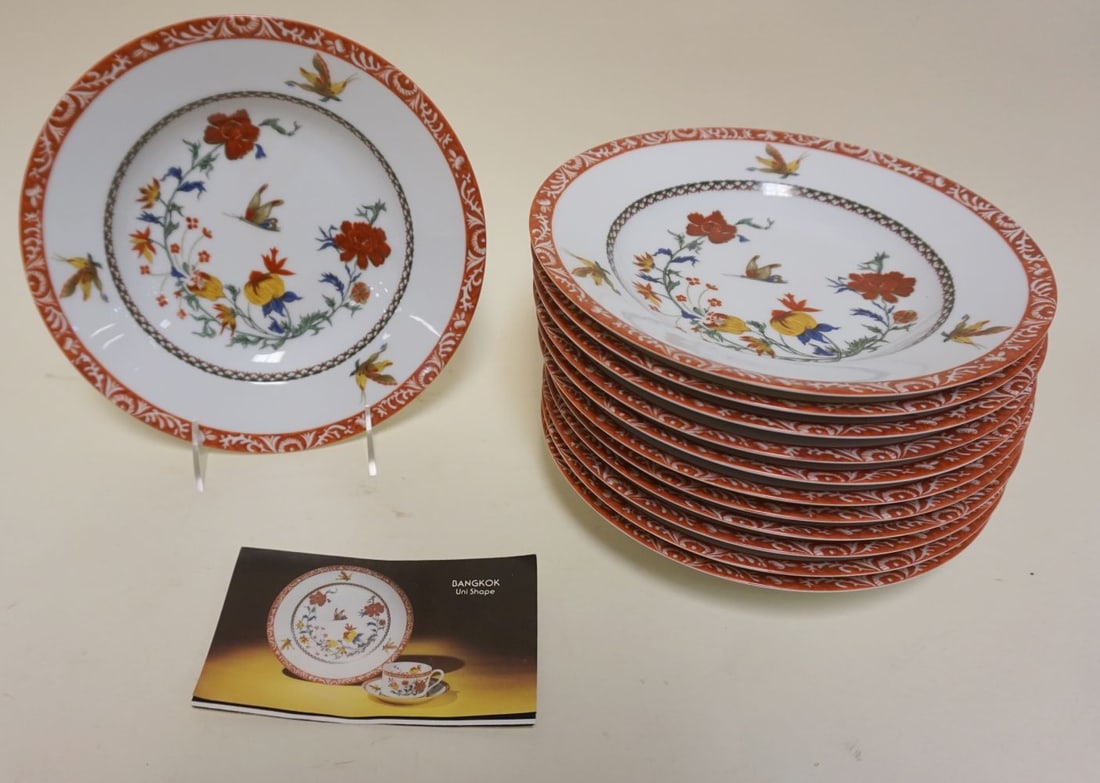 LIMOGES FRANCE *BANGKOK* CHINA BOWLS: LIMOGES FRANCE *BANGKOK* CHINA BOWLS, 12-9 1/4 IN CHINA BOWLS