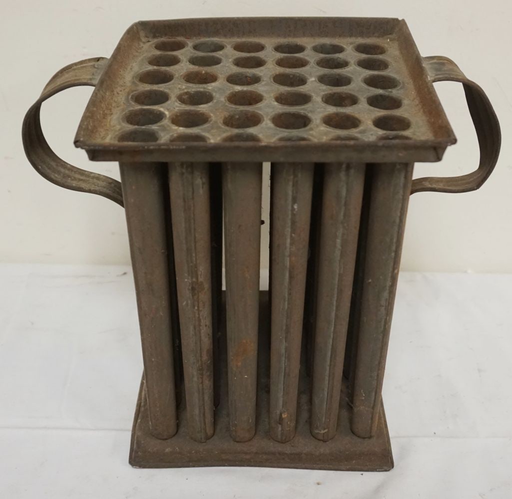ANTIQUE TIN COUNTRY 36 PART CANDLE MOLD (1 of 3)