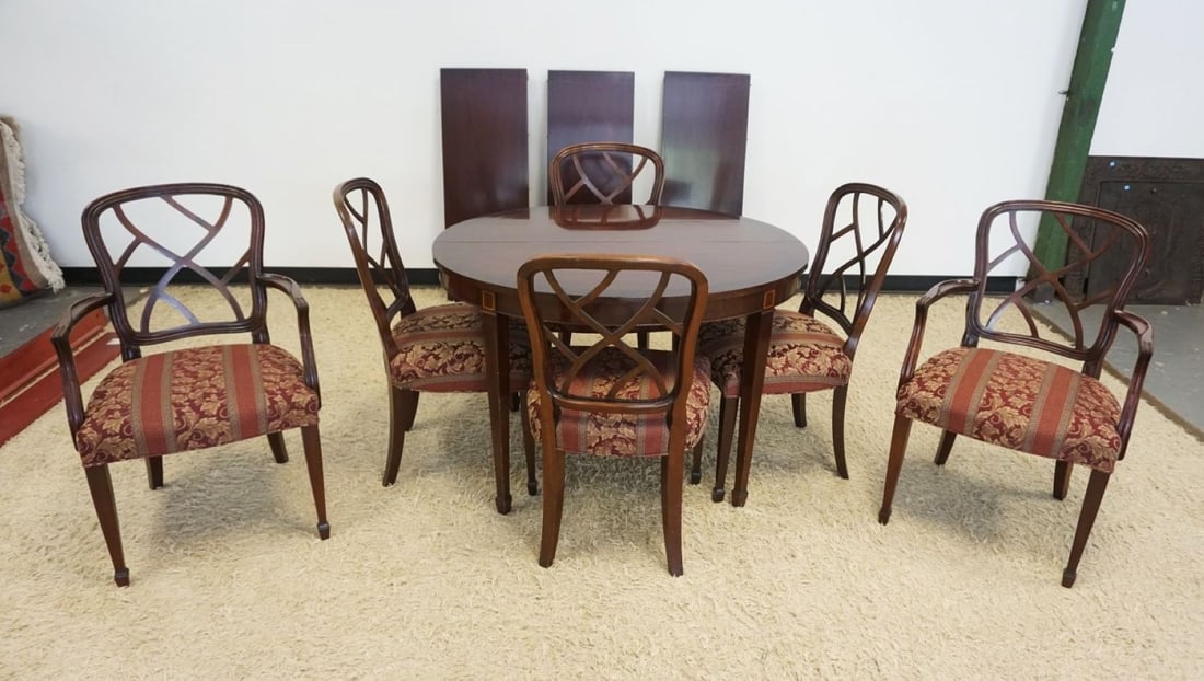 MAHOGANY OVAL DINING TABLE *OXFORD* (1 of 6)