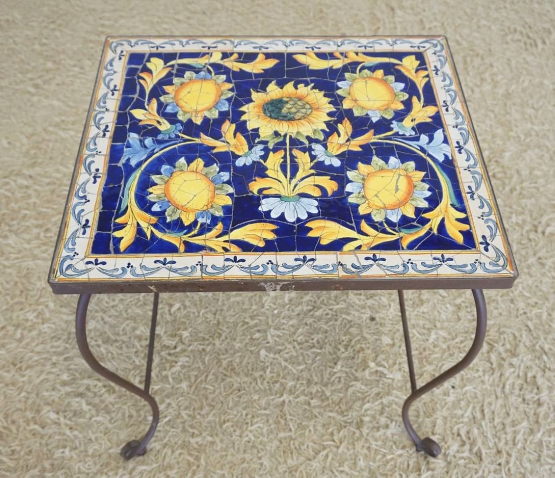 DISTRESSED TILE TOP TABLE (1 of 3)