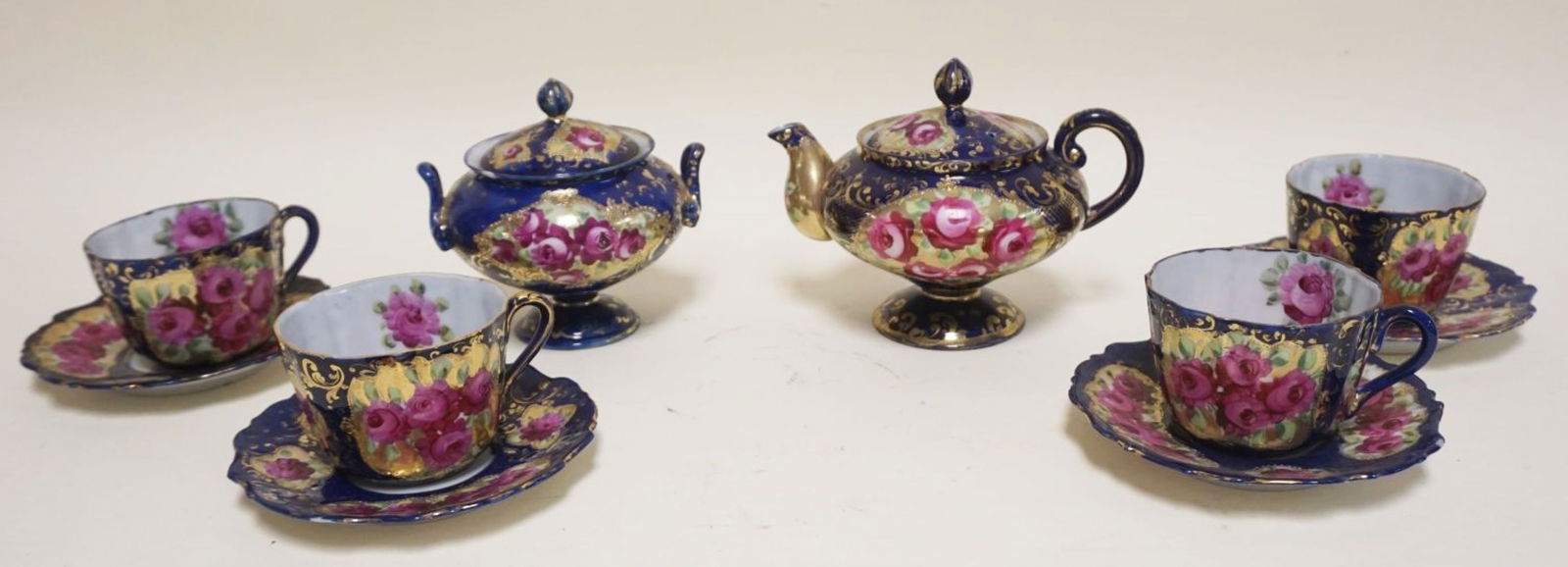 NIPPON TEAPOT, SUGAR & 4 CUPS & SAUCERS (1 of 3)