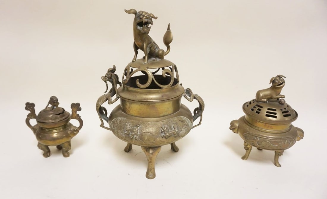BRASS ASIAN INCENSE BURNERS (1 of 7)
