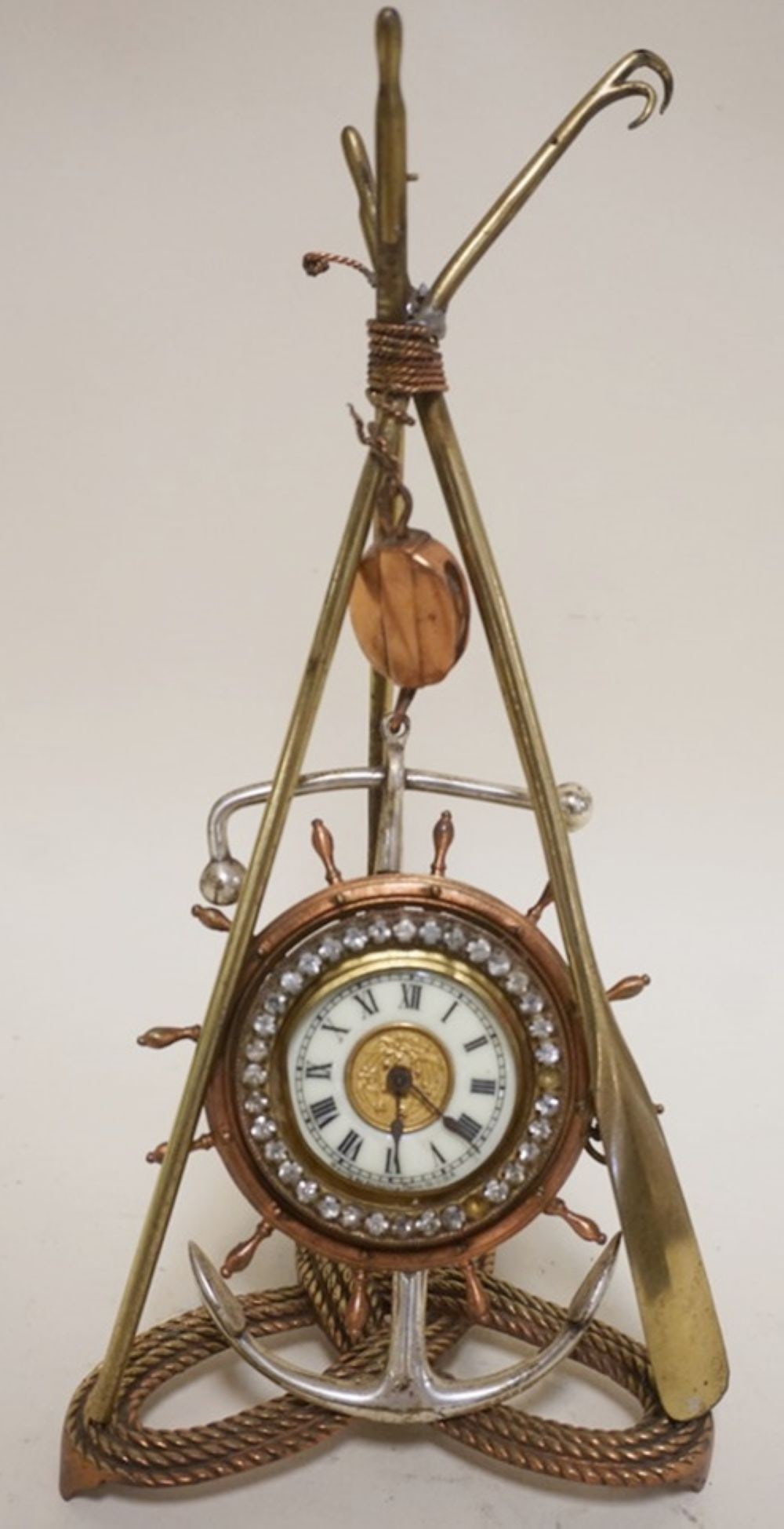 ANTIQUE VICTORIAN NAUTICAL THEMED CLOCK (1 of 4)