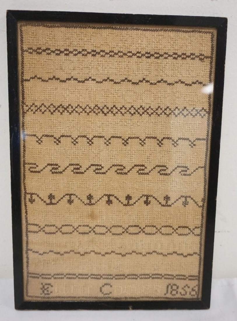 ANTIQUE SAMPLER DATED 1856 (1 of 3)
