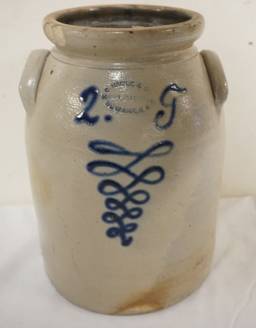 BLUE DECORATED CROCK (1 of 5)