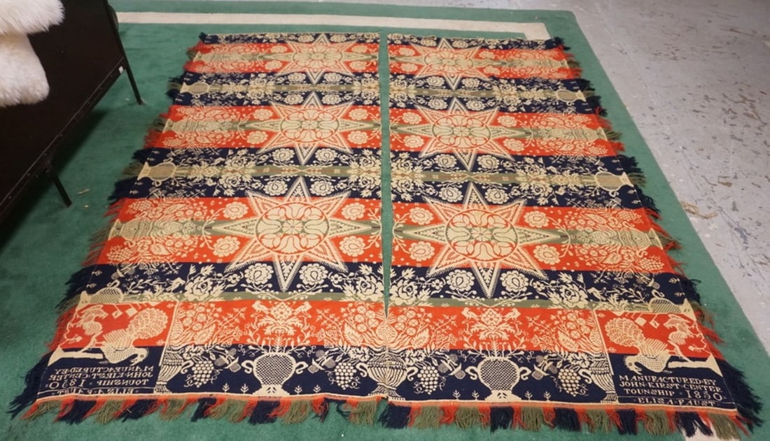 ANTIQUE COVERLET 1850 (1 of 5)