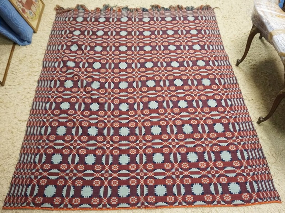 ANTIQUE COVERLET 1805 (1 of 4)