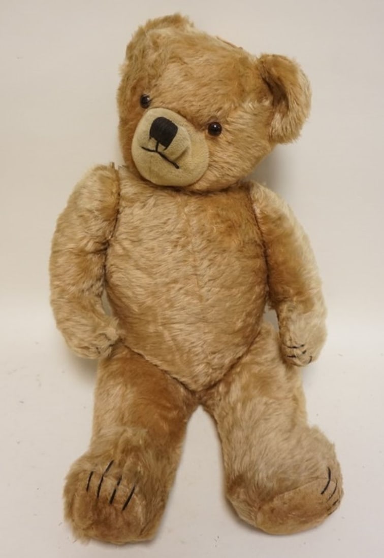 HUGE ANTIQUE MOHAIR JOINTED TEDDY BEAR (1 of 6)