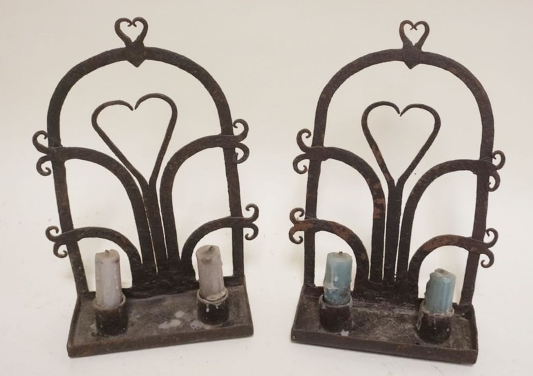 PR WROUGHT IRON CANDLE HOLDERS (1 of 3)