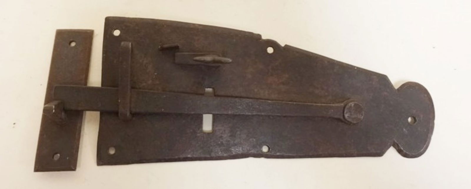 LARGE ANTIQUE HAND FORGED METAL DOOR STOP (1 of 3)