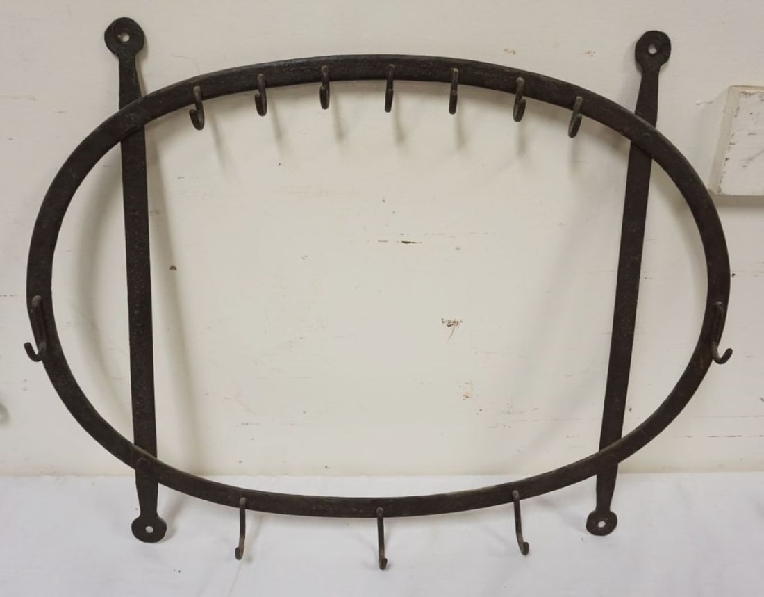 PRIMITIVE WROUGHT IRON DRYING HOOKS (1 of 2)