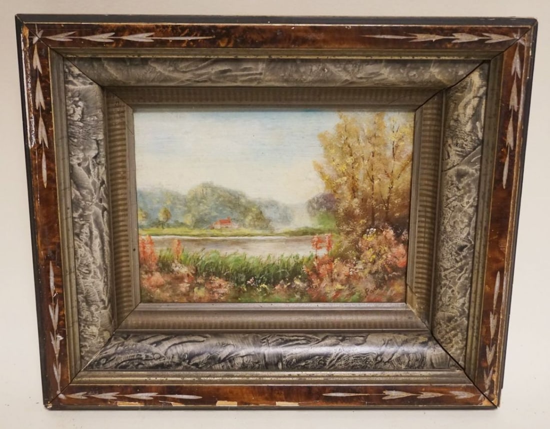 OIL PAINTING ON BOARD, LANDSCAPE (1 of 5)