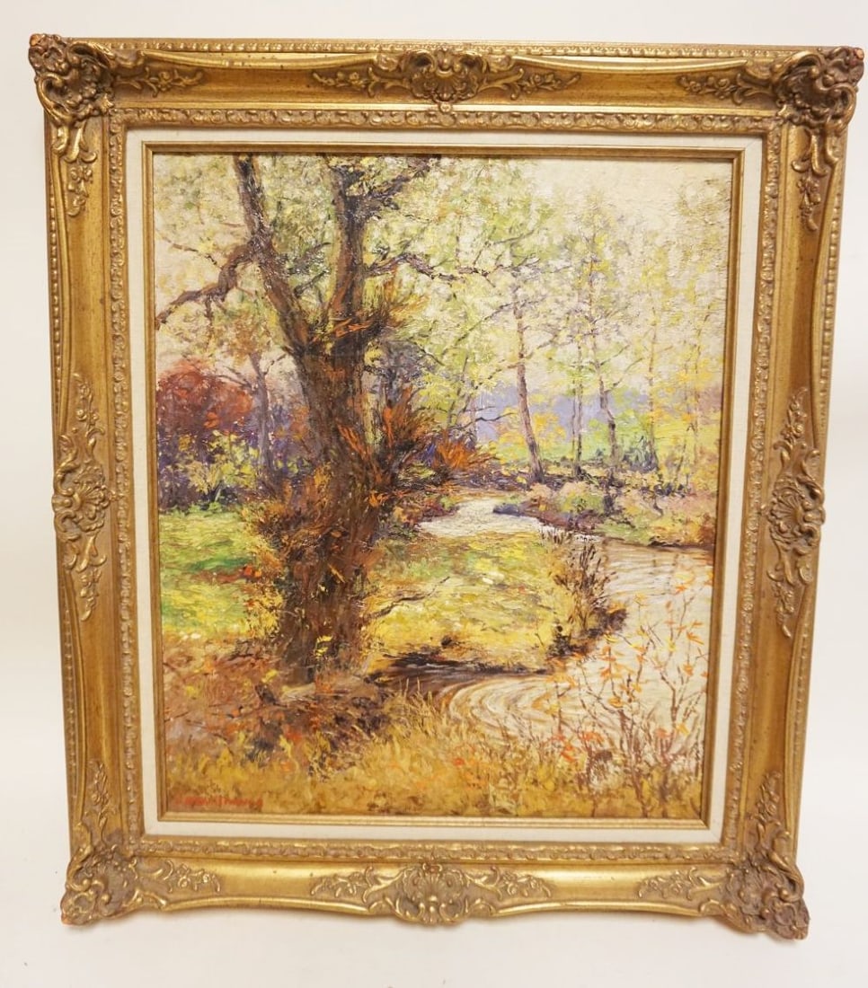 CHARLES ALBERT BURLINGAME OIL PAINTING ON CANVAS (1 of 8)