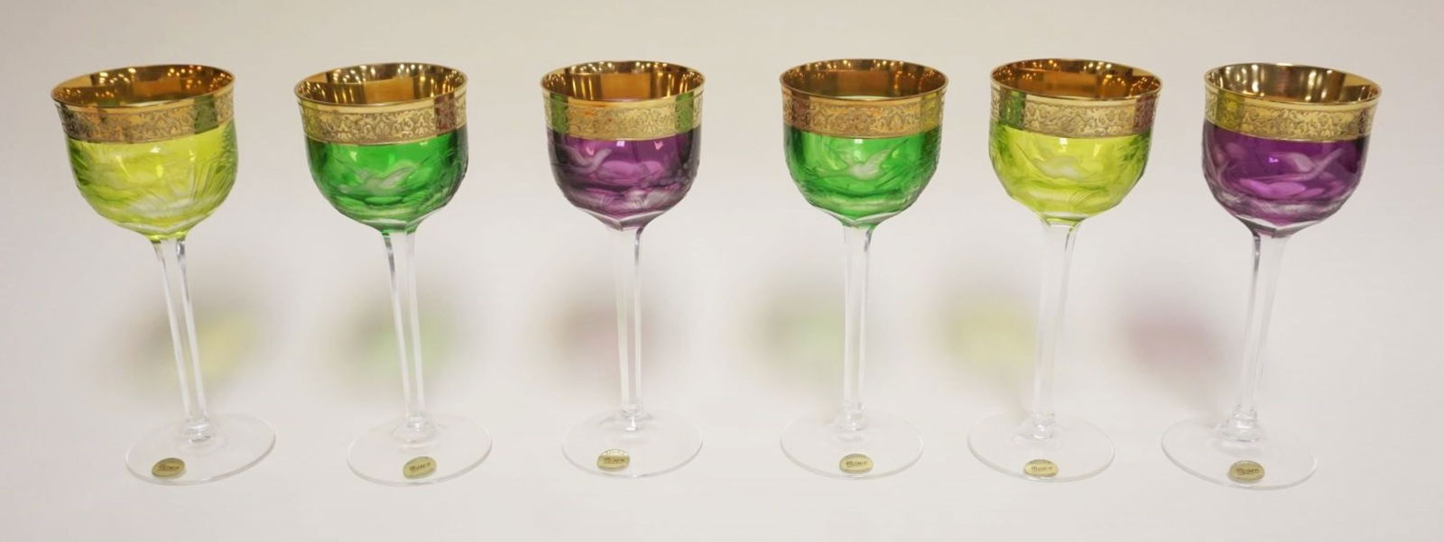 6 MOSER BOHEMIAN GOBLETS (1 of 7)