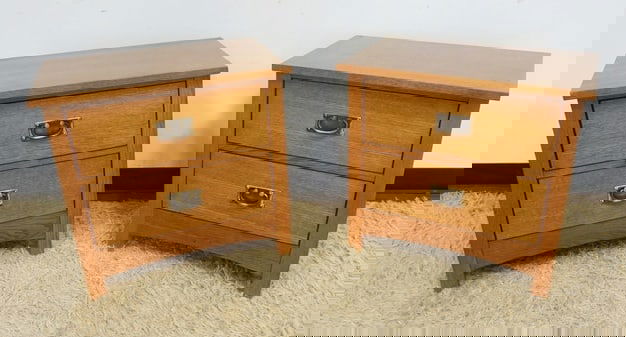 MISSION OAK ARTS & CRAFTS STYLE NIGHTSTANDS (1 of 3)