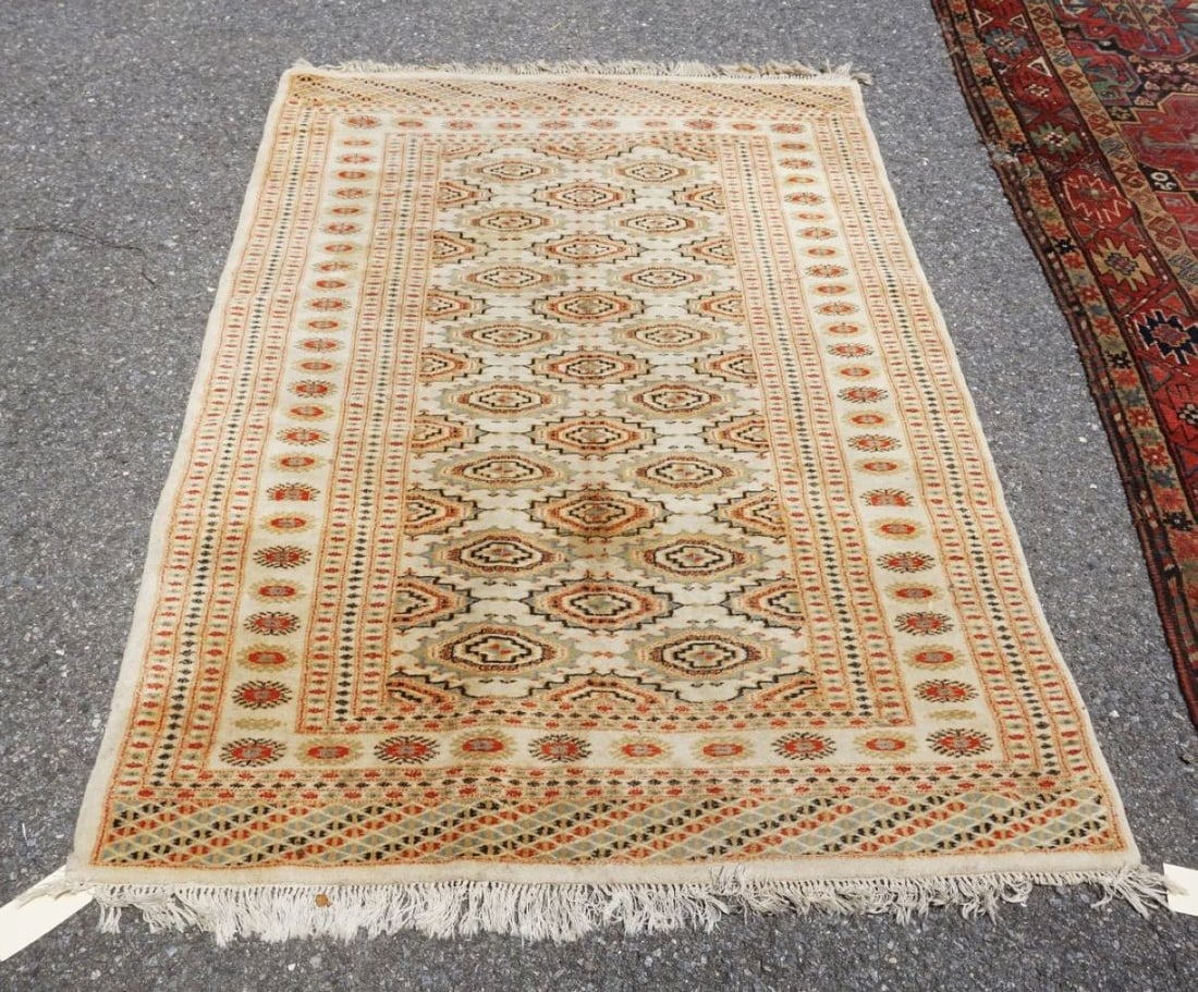 HAND WOVEN ORIENTAL THROW RUG (1 of 4)