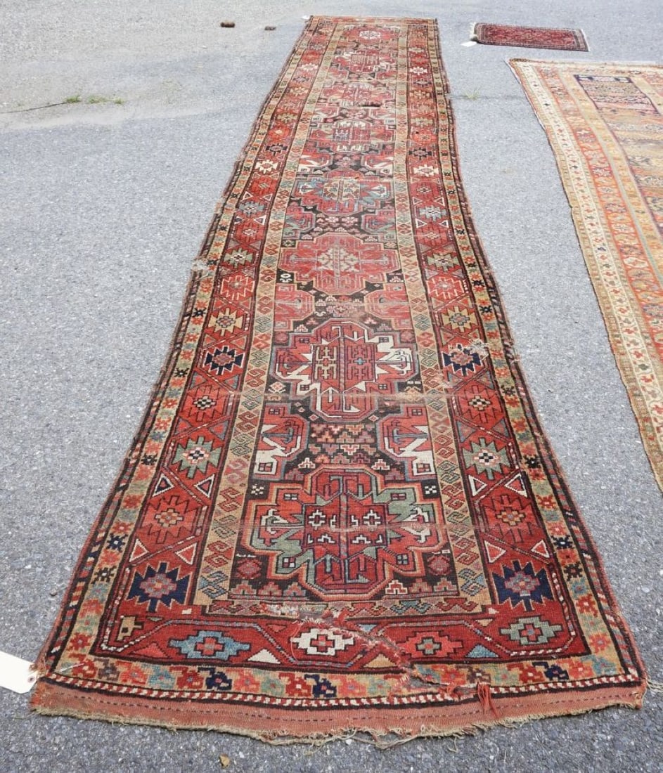 ANTIQUE HAND WOVEN ORIENTAL RUNNER (1 of 4)