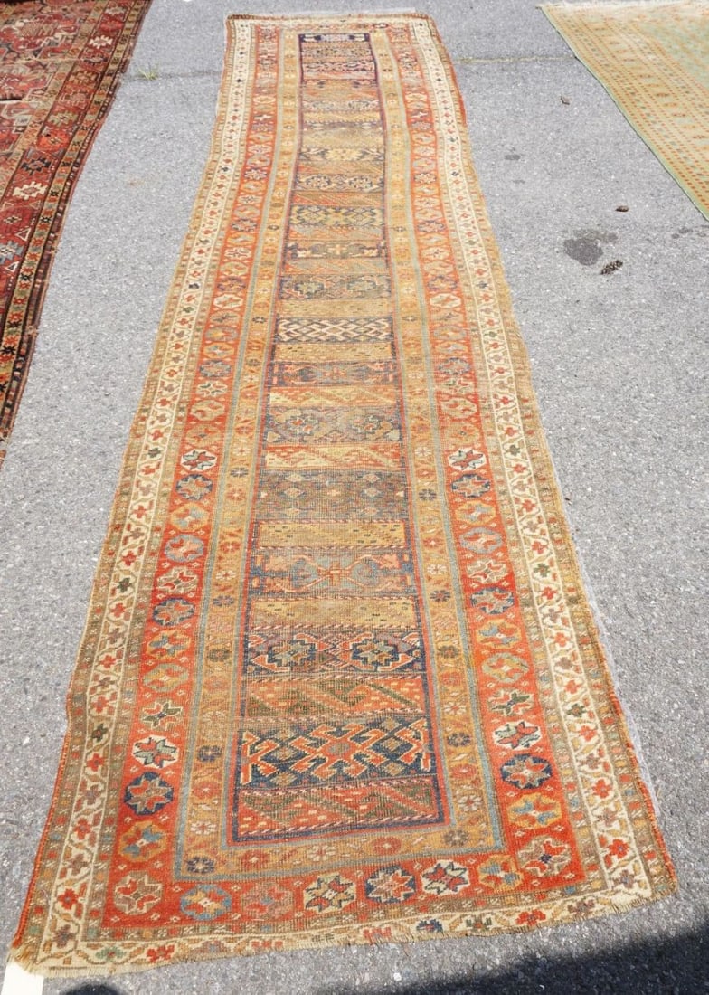ANTIQUE HAND WOVEN ORIENTAL RUNNER (1 of 4)