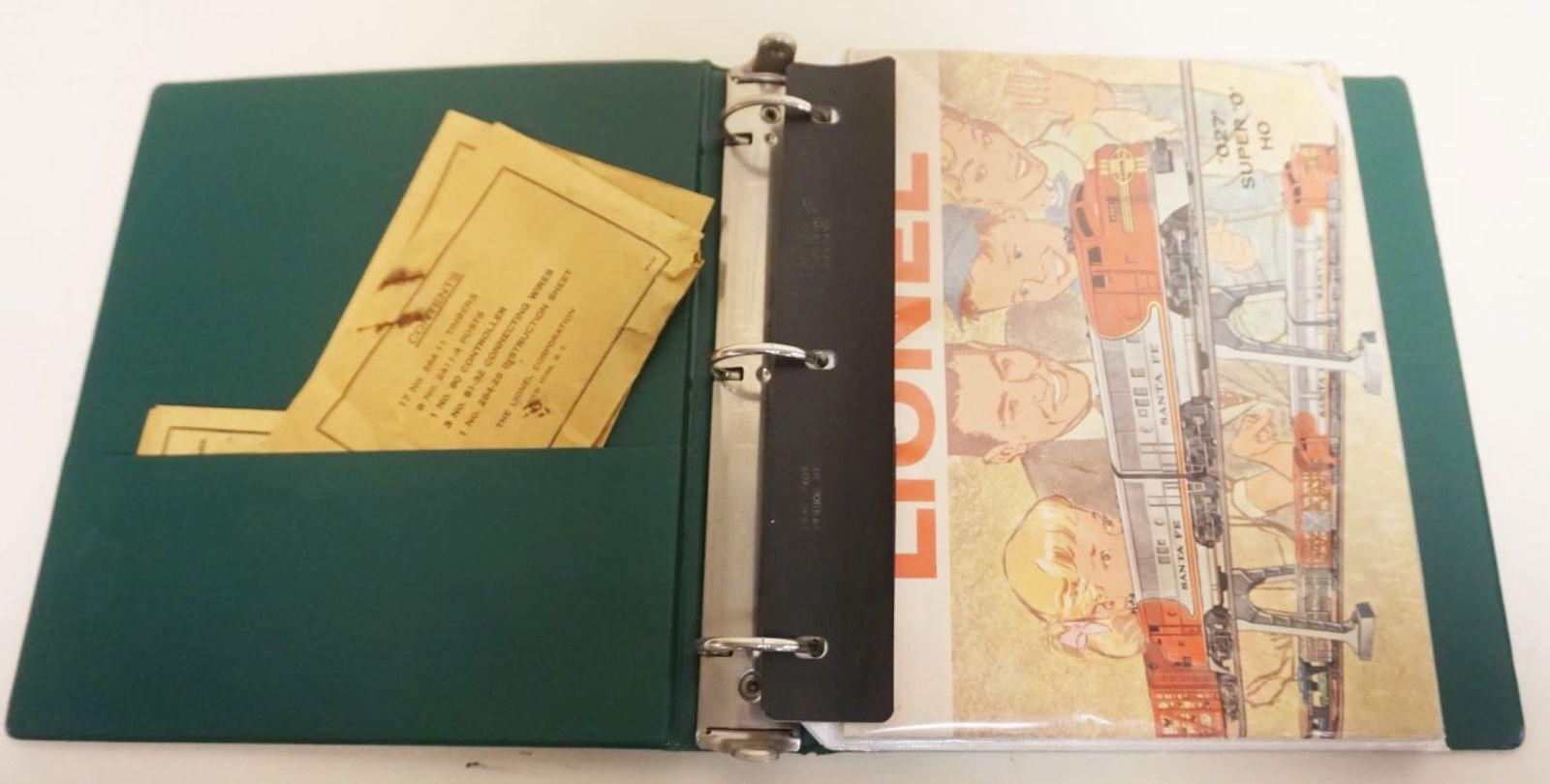 NOTE BOOK W/VINTAGE LIONEL TRAIN, ETC (1 of 6)
