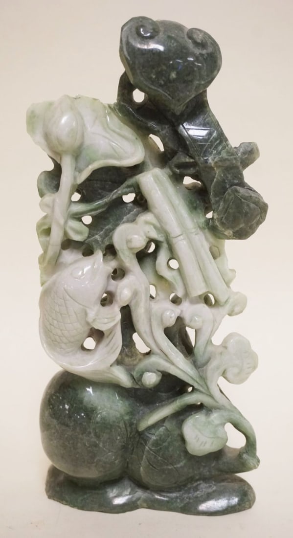 CARVED ASIAN STONE SCULPTURE (1 of 6)