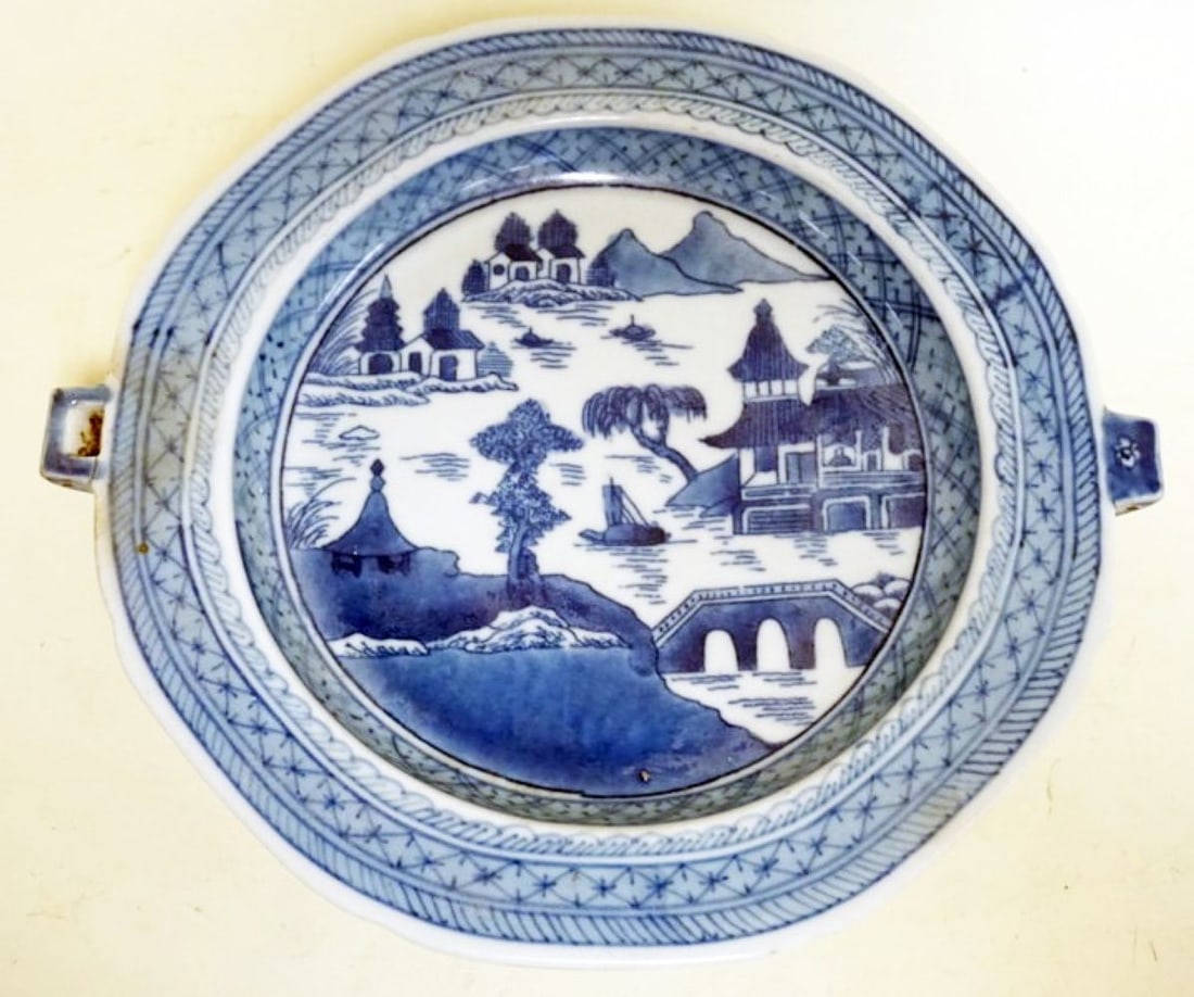 CHINESE CANTON PORCELAIN WARMING DISH (1 of 4)