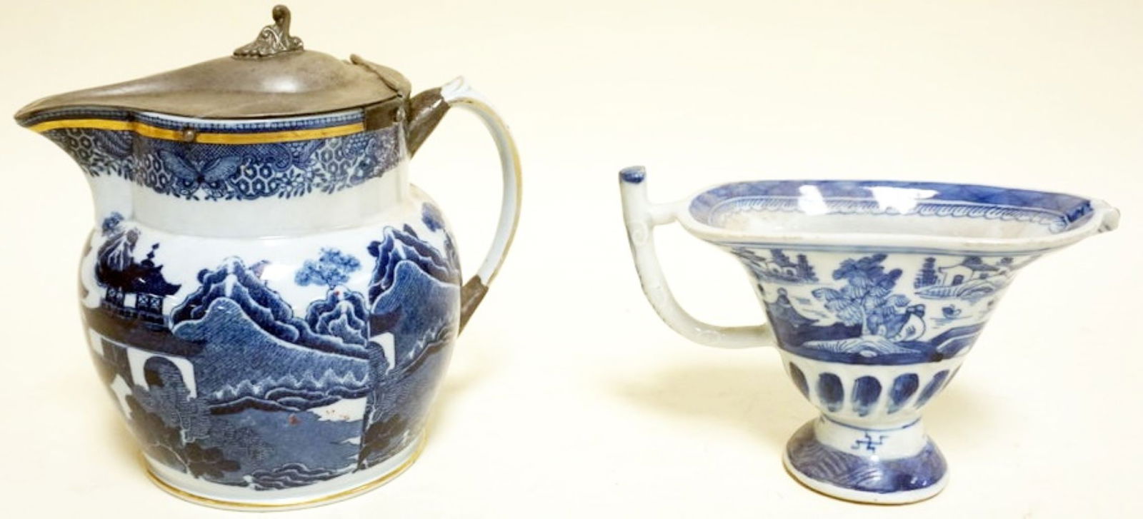 CHINESE CANTON  PITCHER AND CREAME (1 of 9)