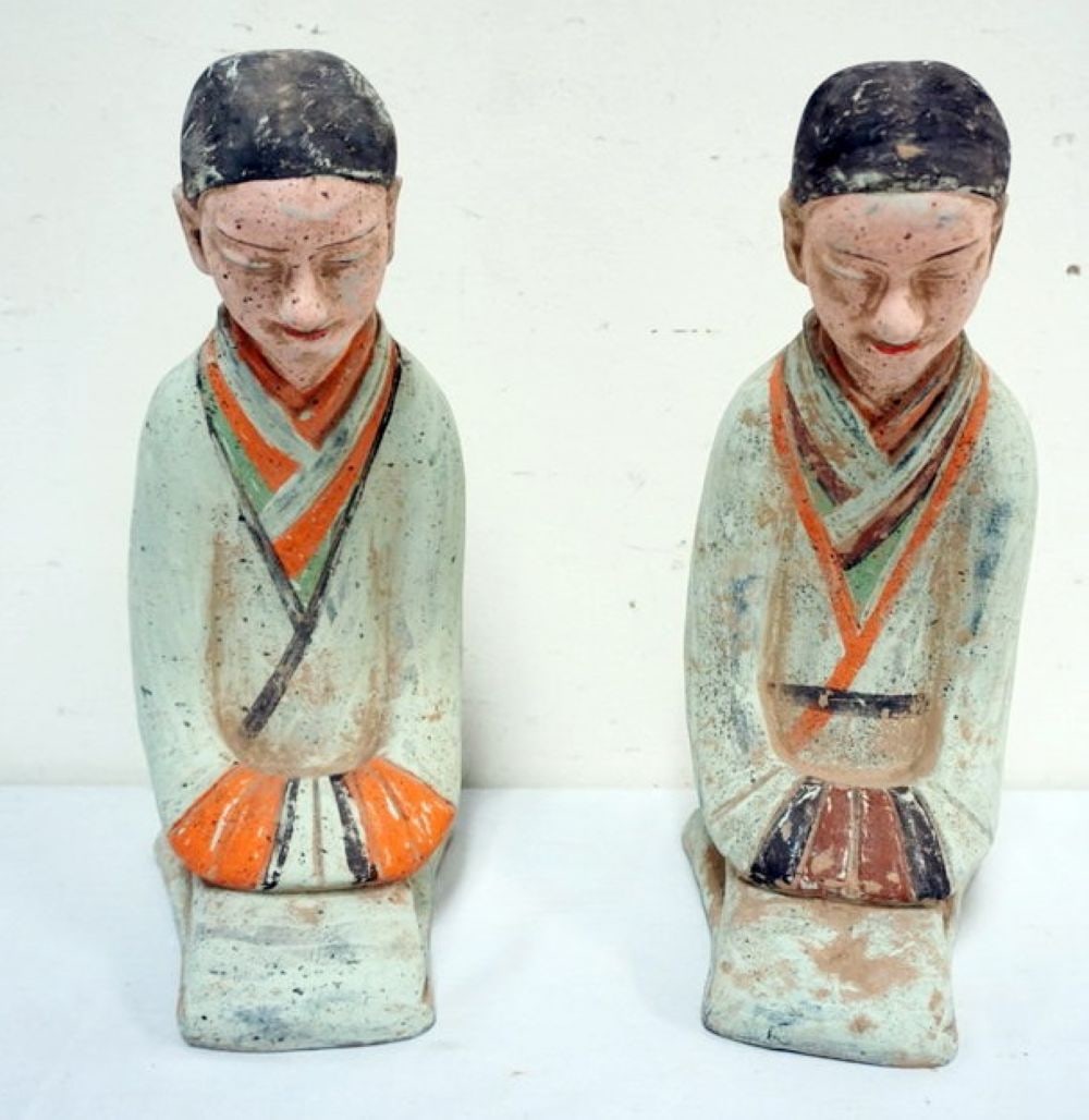 CHINESE POLYCHROME DECORATED FIGURES (1 of 4)