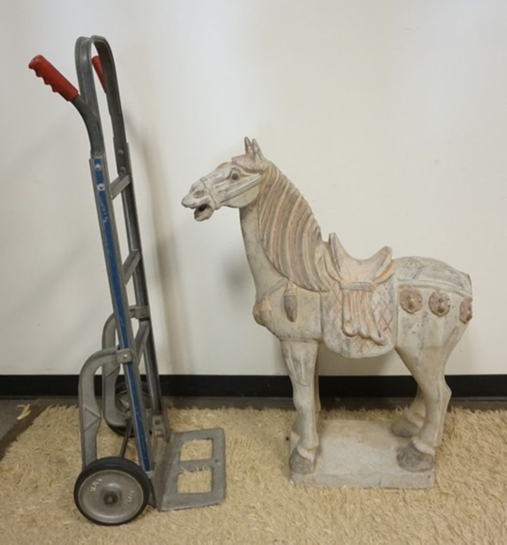 CHINESE POLYCHROME DECORATED FIGURE (1 of 9)