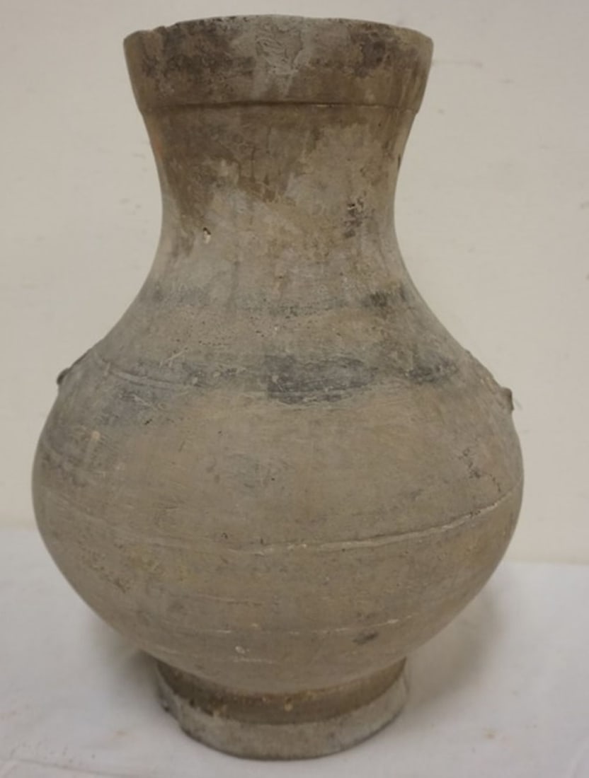 CHINESE CLAY VESSEL: CHINESE CLAY VESSEL, APPROXIMATELY 15 1/2 IN H