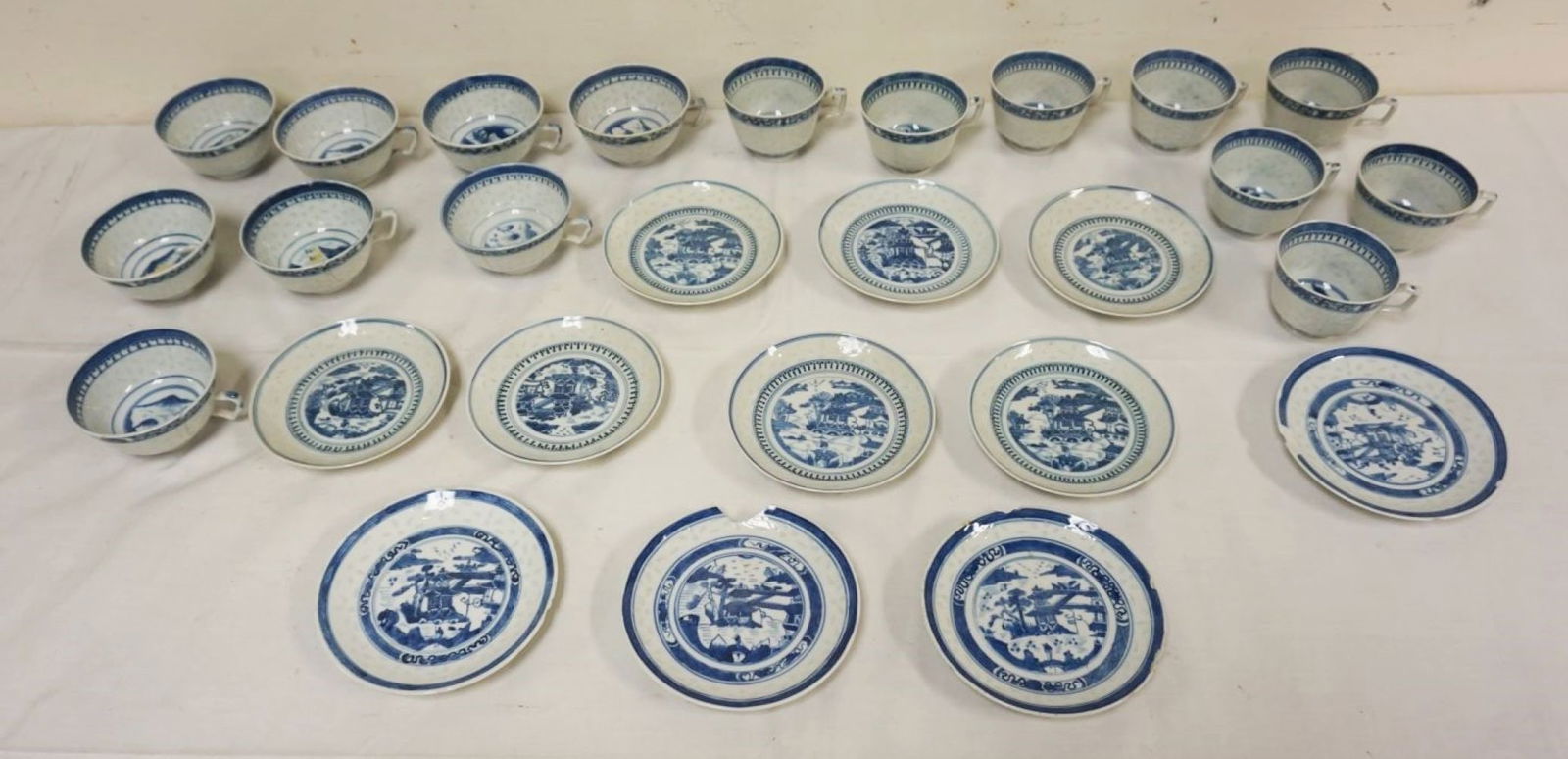 ASSORTED ASIAN CUPS & UNDER PLATES (1 of 8)