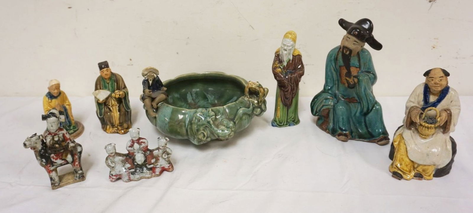 ASSORTED ASIAN FIGURES & BOWL (1 of 8)
