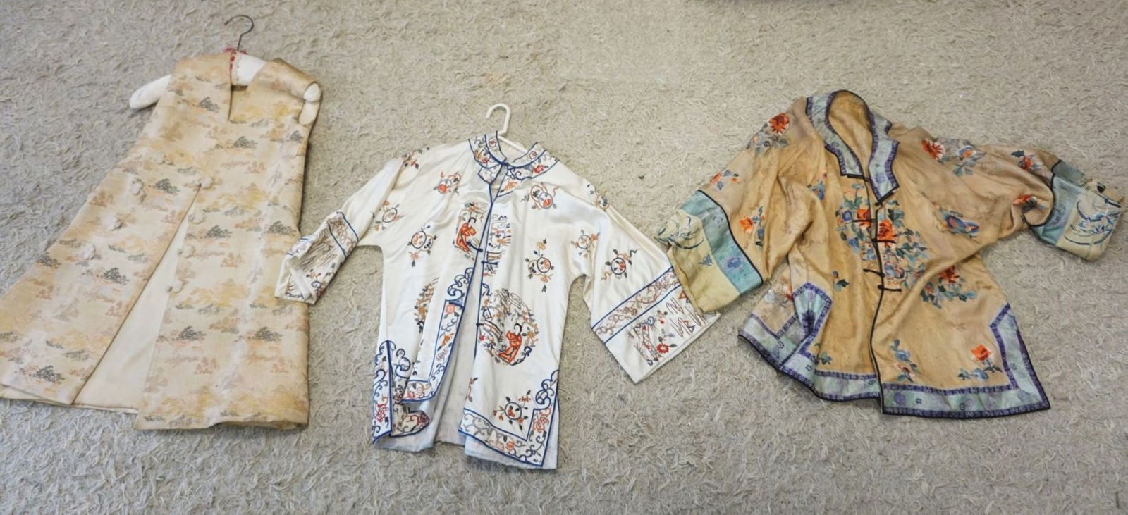 3 ASIAN SILK EMBROIDERED ROBES (1 of 8)
