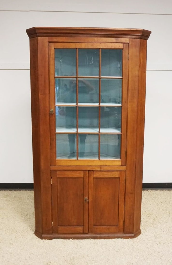 ANTIQUE CHERRY CORNER CUPBOARD (1 of 3)
