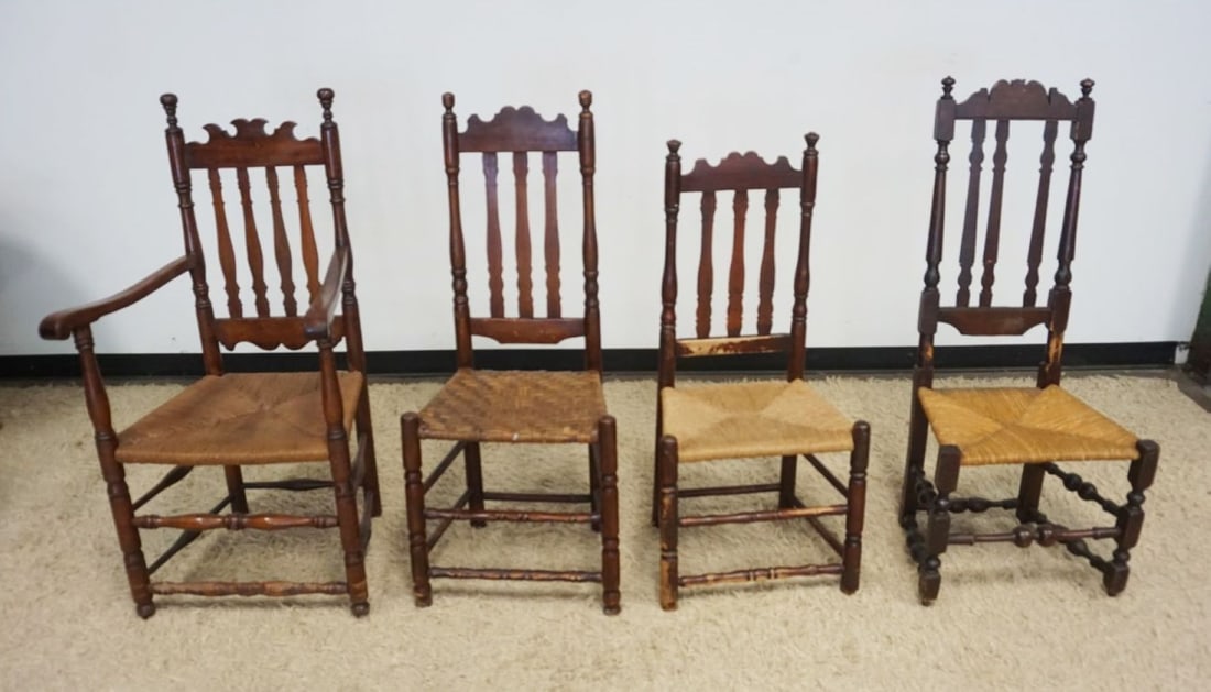 ANTIQUE BANNISTER BACK CHAIRS (1 of 3)