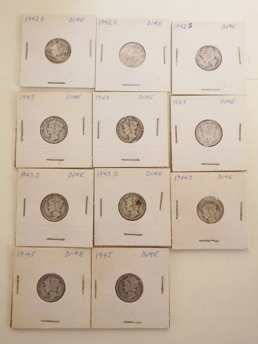 11 SILVER MERCURY HEAD DIMES (1 of 5)