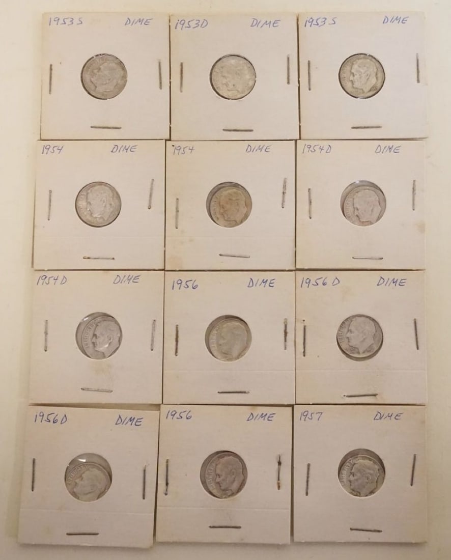 12 SILVER ROOSEVELT DIMES (1 of 6)