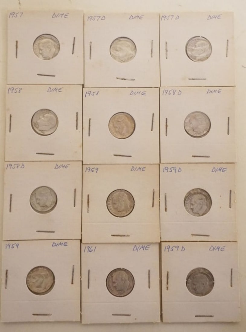 12 SILVER ROOSEVELT DIMES (1 of 6)