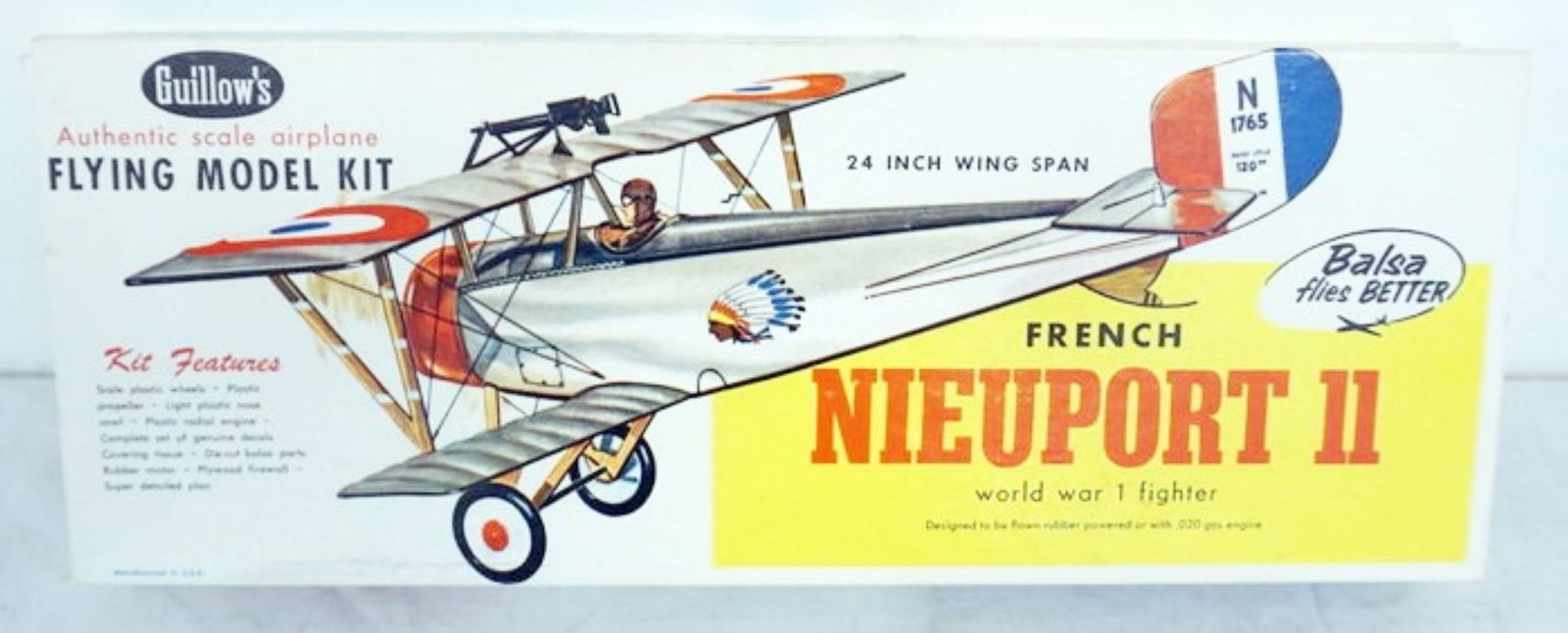 AIRPLANE MODEL KIT FRENCH NIEUPORT II (1 of 4)