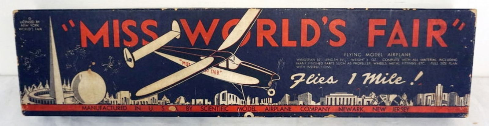 AIRPLANE MODEL KIT MISS WORLDS FAIR (1 of 6)