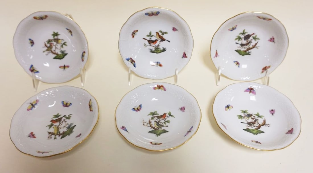 HEREND HAND PAINTED 5 1/2 IN BOWLS (1 of 11)