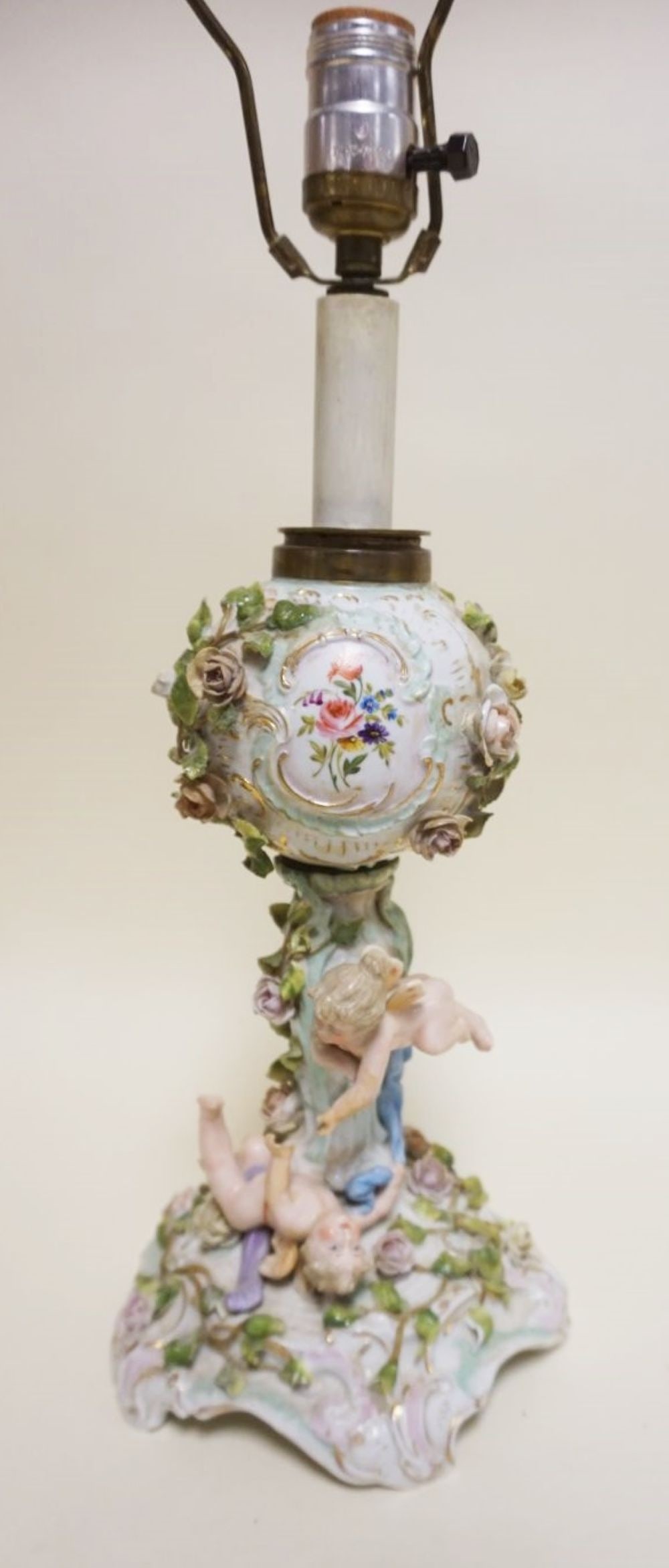 PORCELAIN FIGURAL BOLTED TABLE LAMP (1 of 7)